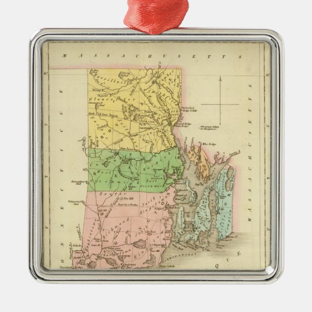 Rhode island US Julgransprydnad Metall (Framsidan)
