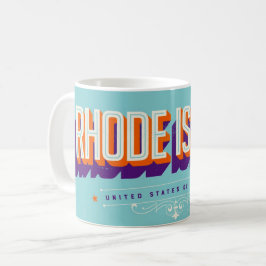 Rhode Island USA Retro vykortsmugg Kaffemugg