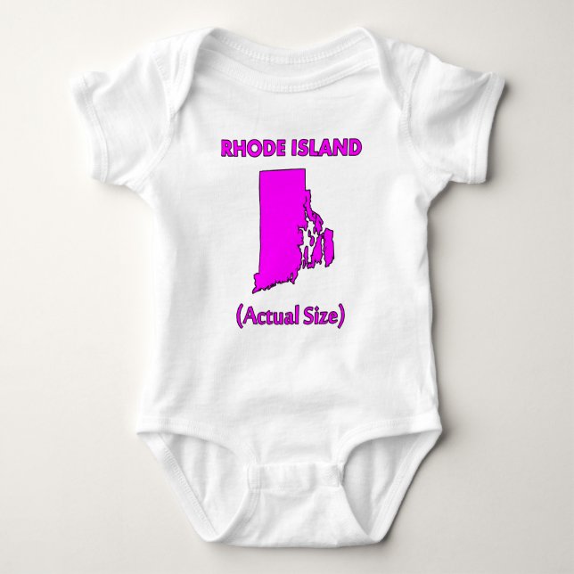 Rhode Island - verklig storlek Tee Shirt (Framsida)