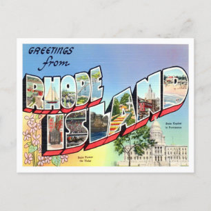 Rhode island Vintage Big Brev vykort