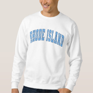 rhode island Vintage Varsity College Stil Lång Ärmad Tröja