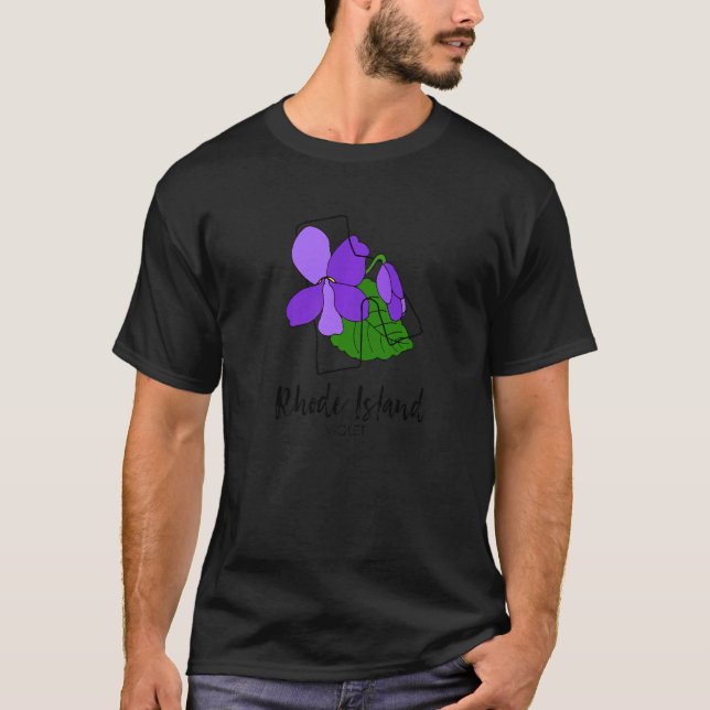 Rhode Island Violet Flower   T Shirt (Framsida)
