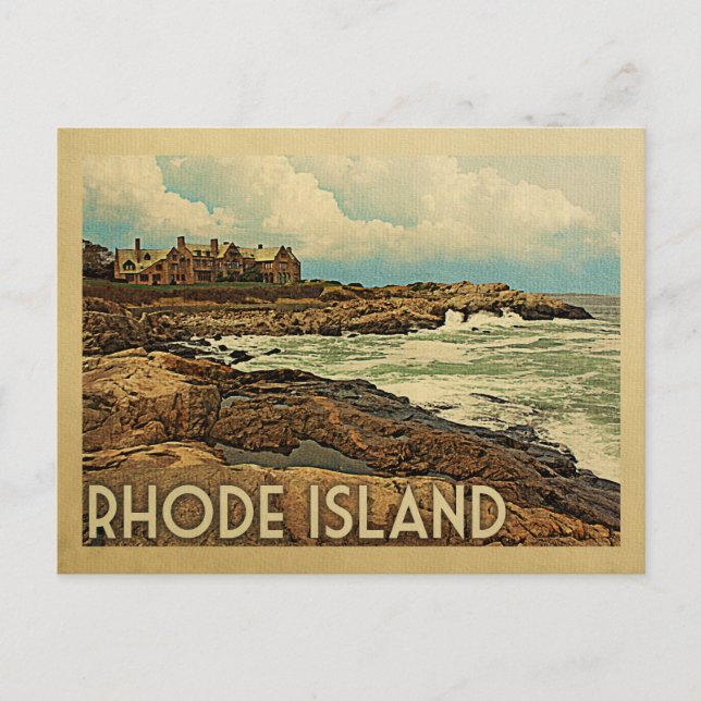 Rhode island vykort Kusten Vintage resor (Framsida)