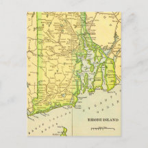 Rhode Island Vykortskarta