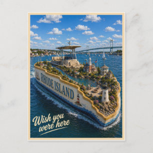 Rhode Island Wish You Were Here Statserie Vykort
