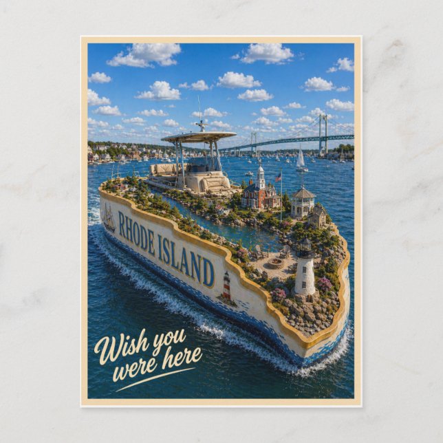 Rhode Island | Wish You Were Here | Statserie Vykort (Framsida)