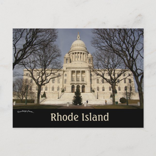 Rhode Islands delstatskapitolium Providence Rhode  Vykort (Framsida)