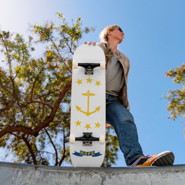 Rhode Islands flagga Mini Skateboard Bräda 18,5 Cm (Utomhus 1)