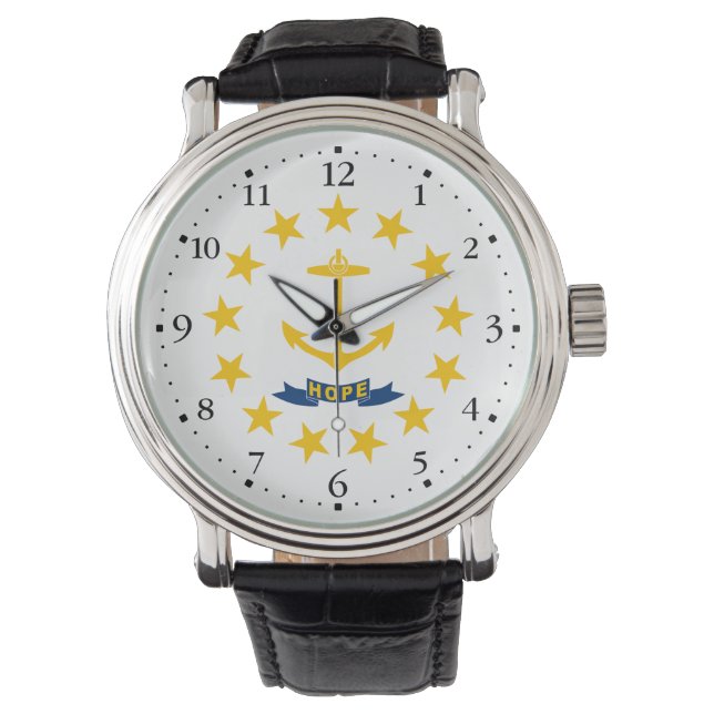 Rhode Islands statsflagga Armbandsur (Framsida)