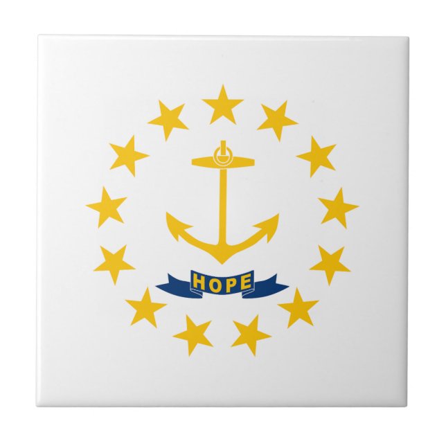 Rhode Islands statsflagga Kakelplatta (Framsidan)