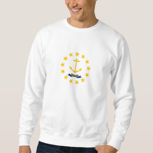 Rhode Islands statsflagga Lång Ärmad Tröja (Framsida)