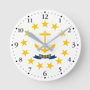 Rhode Islands statsflagga Rund Klocka