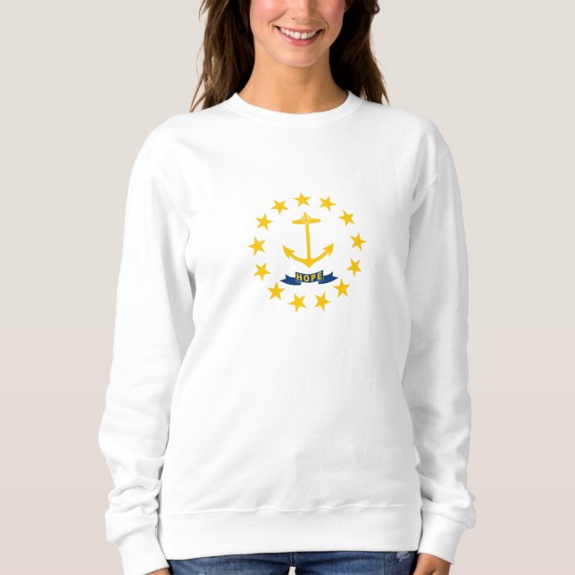 Rhode Islands statsflagga T Shirt (Framsida)