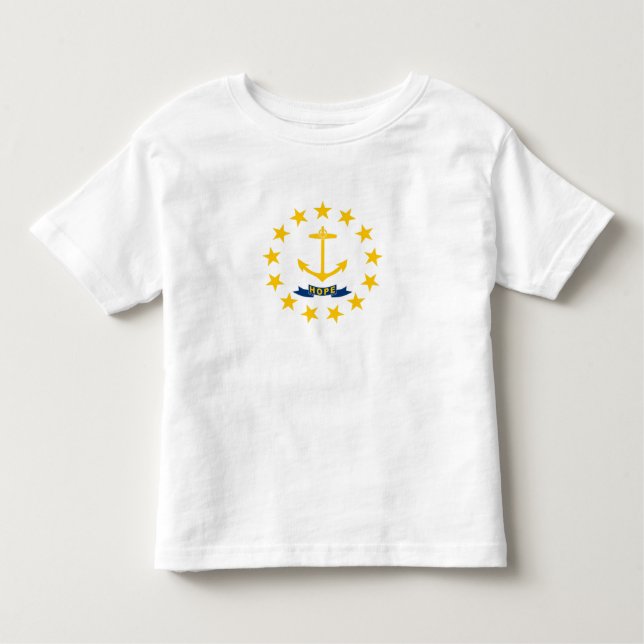 Rhode Islands statsflagga T Shirt (Framsida)