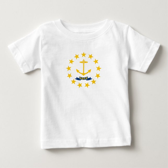 Rhode Islands statsflagga T Shirt (Framsida)