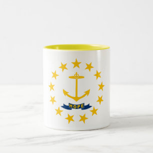 Rhode Islands statsflagga Två-Tonad Mugg