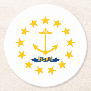 Rhode Islands statsflagga Underlägg Papper Rund