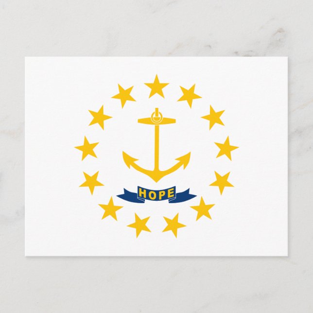 Rhode Islands statsflagga Vykort (Framsida)
