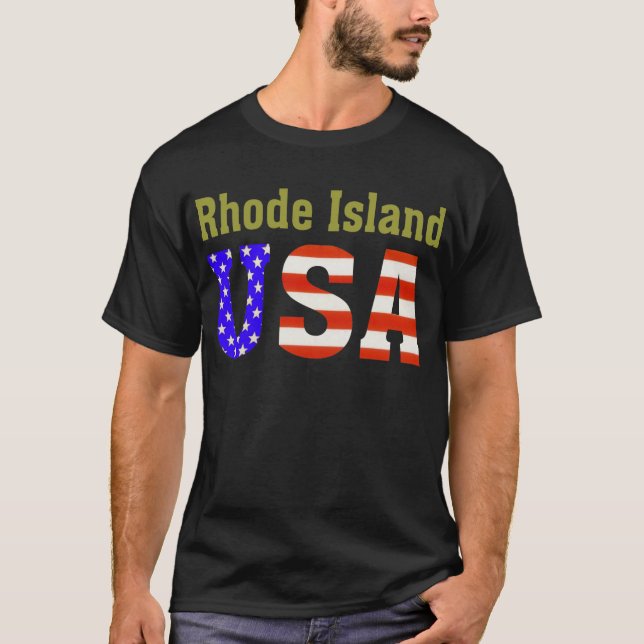 Rhode - ö USA! T Shirt (Framsida)