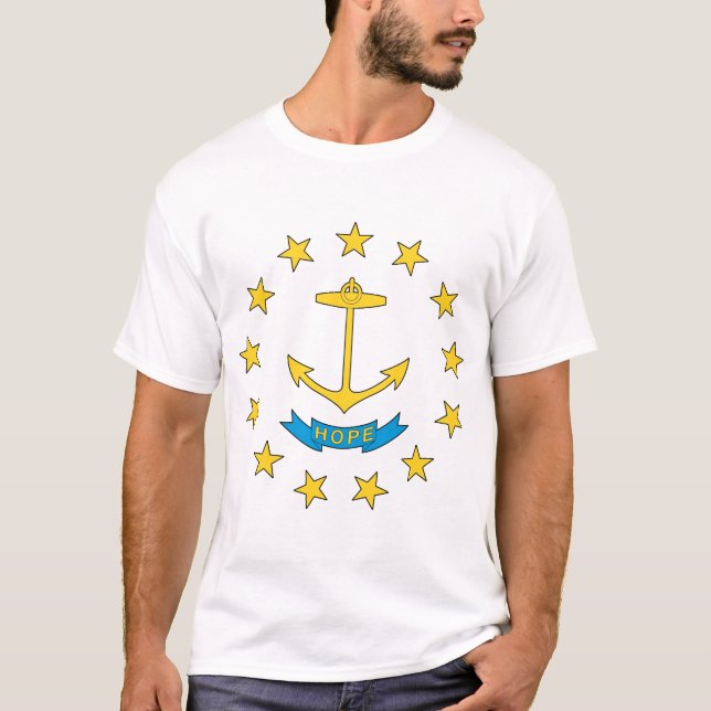 Rhode - ön ankrar (HOPP) Tee Shirt (Framsida)