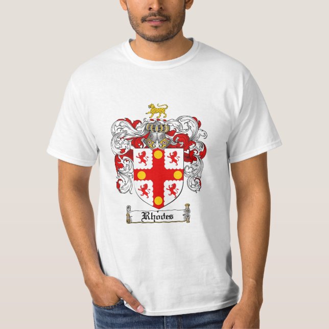 Rhodes familjvapensköld - Rhodes vapensköld T Shirt (Framsida)