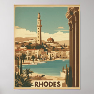 Rhodes Greece - Rhodes Island Greece resa Poster