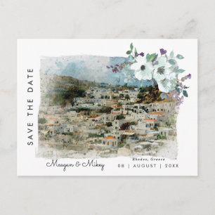 Rhodes Greece-sommaren sparar datumet Vykort
