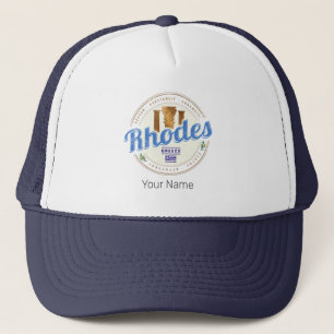 Rhodes Greece Vintage Island Aegean Souvenir Keps
