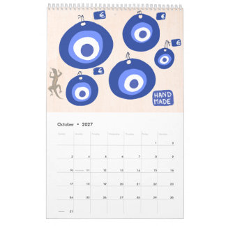 Rhodes Grekiska scener och mönster kökskalender Kalender