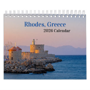 Rhodes, Grekland 2025 Calendar Kalender