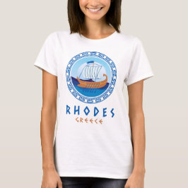 Rhodes, Greklands grekiska Frakt Design Women's T Shirt