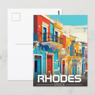 Rhodes, Greklands ön souvenir Vykort