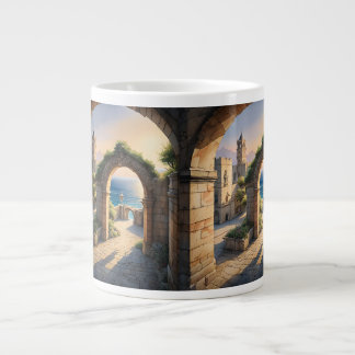 Rhodes Reverie: Sunset Archway Charm Jumbo Mugg