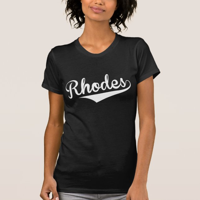 Rhodes som är retro, tee shirt (Framsida)