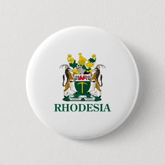 Rhodesia statsvapen Zimbabwe rolig Sydafrika  Knapp (Framsida)