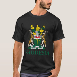 Rhodesia statsvapen Zimbabwe rolig Sydafrika T Shirt