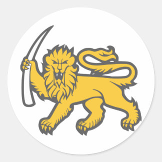 Rhodesian Lejon Runt Klistermärke