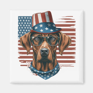 Rhodesian Ridgeback 4 juli Patriotic Magnet