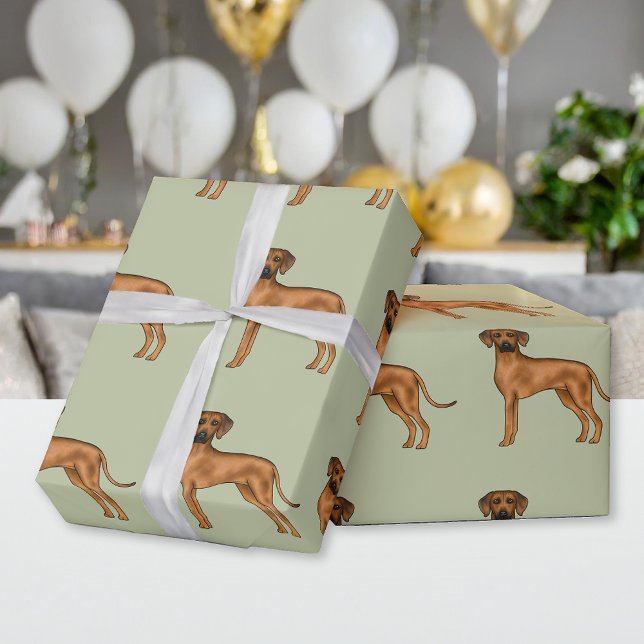 Rhodesian Ridgeback Afrikansk Lejon Hund Mönster G Presentpapper (Skapare uppladdad)