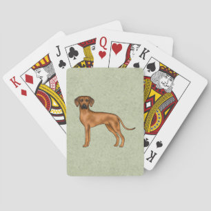 Rhodesian Ridgeback Afrikansk Lejon Hundras Grön Casinokort
