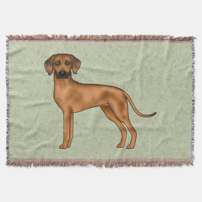 Rhodesian Ridgeback Afrikansk Lejon Hundras Grön Filt (Framsidan)