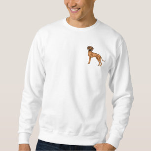 Rhodesian Ridgeback Afrikansk Lejonhund Tecknad Hu Lång Ärmad Tröja