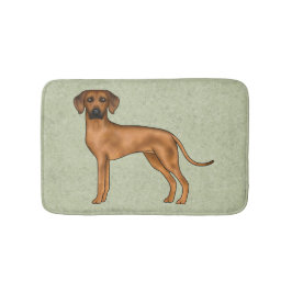 Rhodesian Ridgeback Brun Afrikansk Lejon Hund Grön Badrumsmatta