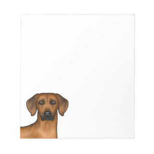 Rhodesian Ridgeback Brun Afrikansk Lejon Hund Huvu Anteckningsblock