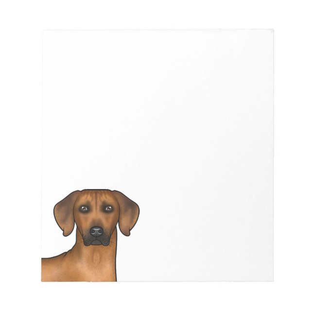 Rhodesian Ridgeback Brun Afrikansk Lejon Hund Huvu Anteckningsblock (Framsida)