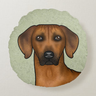Rhodesian Ridgeback Brun Afrikansk Lejon Hund Huvu Rund Kudde