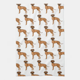 Rhodesian Ridgeback Brun Afrikansk Lejon Hund Möns Kökshandduk