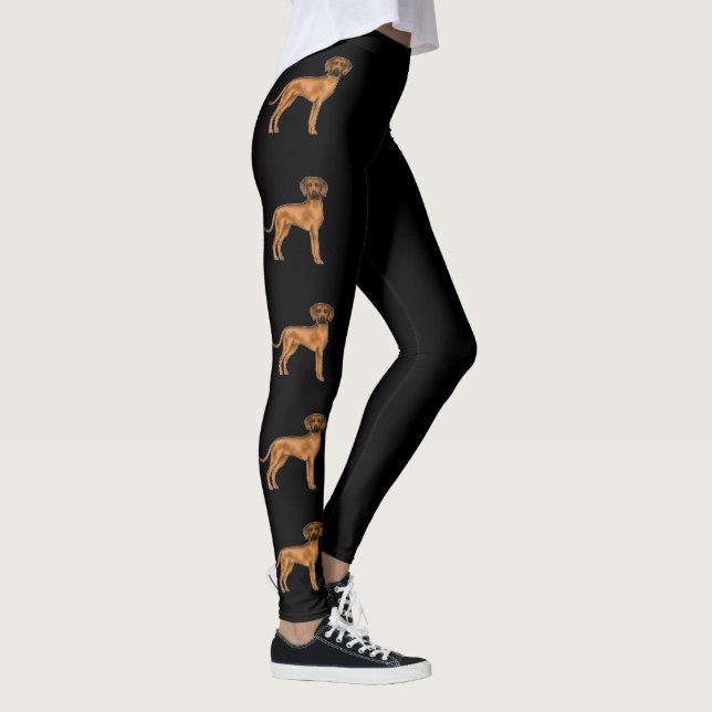 Rhodesian Ridgeback Brun Afrikansk Lionhound Hund Leggings (Höger)