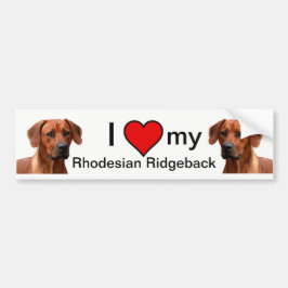 Rhodesian Ridgeback bumpersticker Bildekal