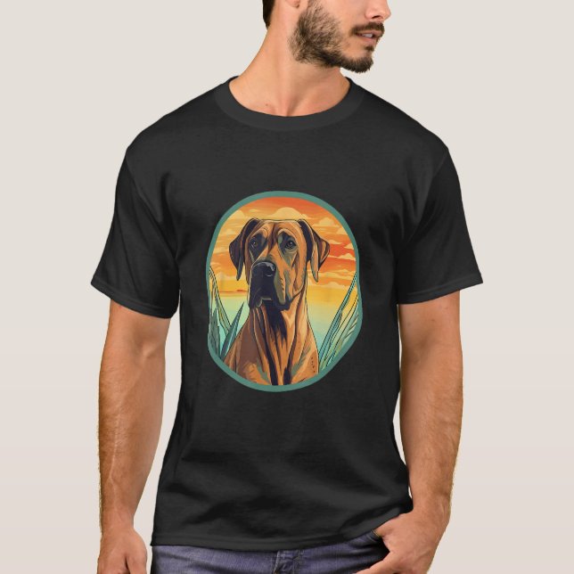 Rhodesian Ridgeback Dog Cute Dog Breed T Shirt (Framsida)